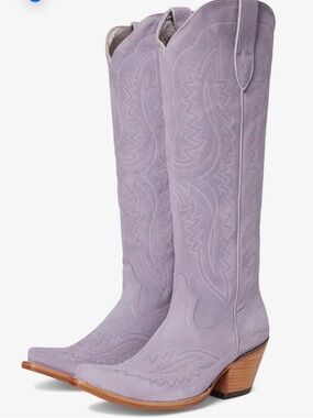 ISO NWT Ariat Terrain Misty Lavender Suede Western Knee-High Boots size 8